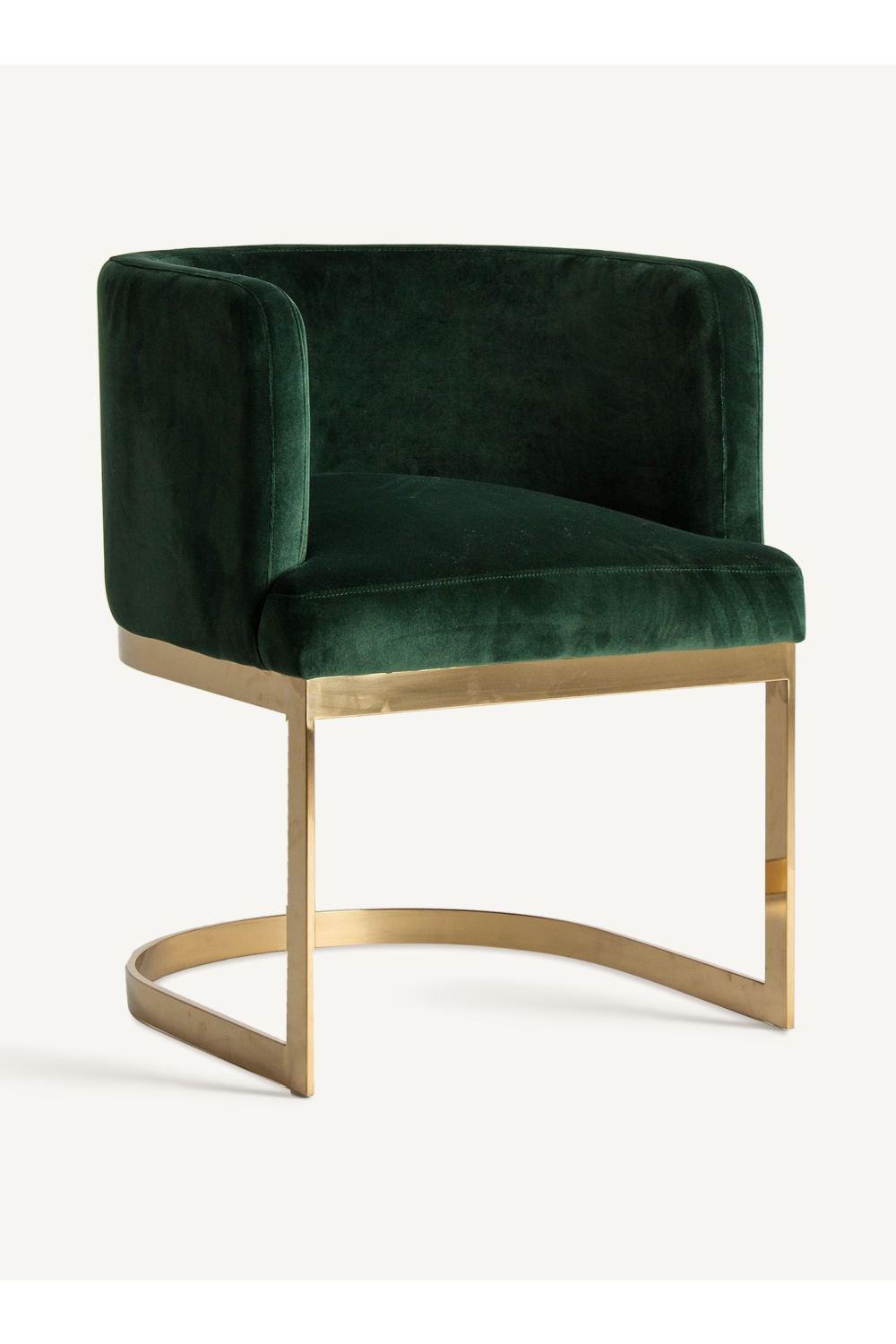 Green Velvet Cantilevered Accent Chair | Vical Home Betliar | Oroa.com