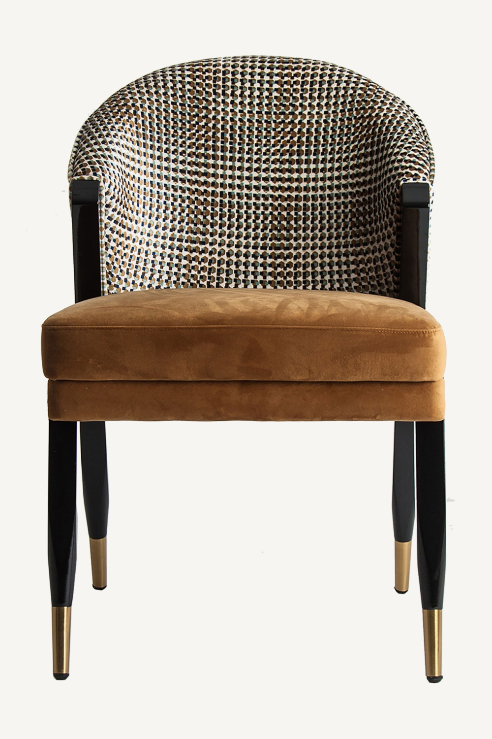 Ocher Velvet Seat Dining Chair | Vical Home Brillon | Oroa.com
