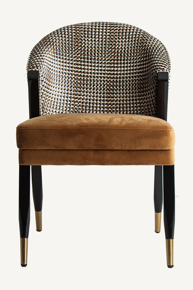 Ocher Velvet Seat Dining Chair | Vical Home Brillon | Oroa.com