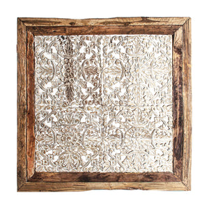   White Carved Wood Wall Art | Oroa.com