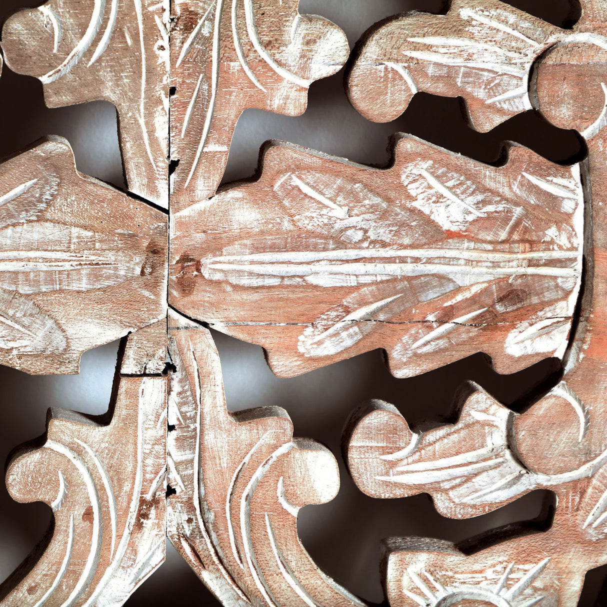   White Carved Wood Wall Art | Oroa.com