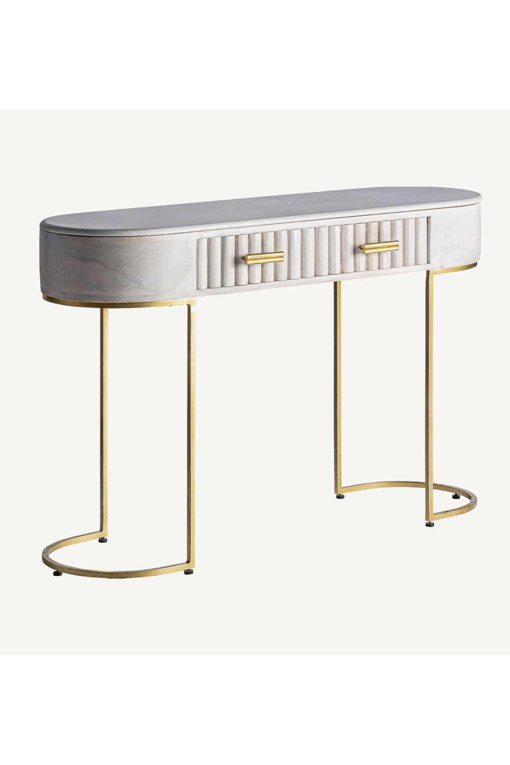 Cream 2-Drawer Console Table | Vical Home Glees | Oroa.com