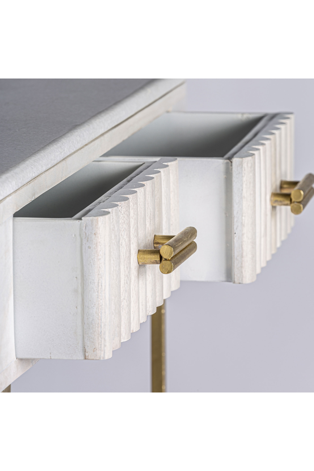 Cream 2-Drawer Console Table | Vical Home Glees | Oroa.com