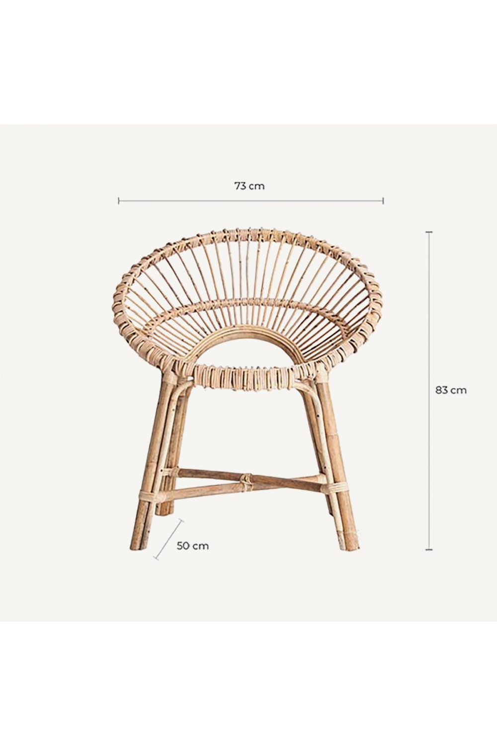 Round Rattan Armchair | Vical Home Chilaw | Oroa.com