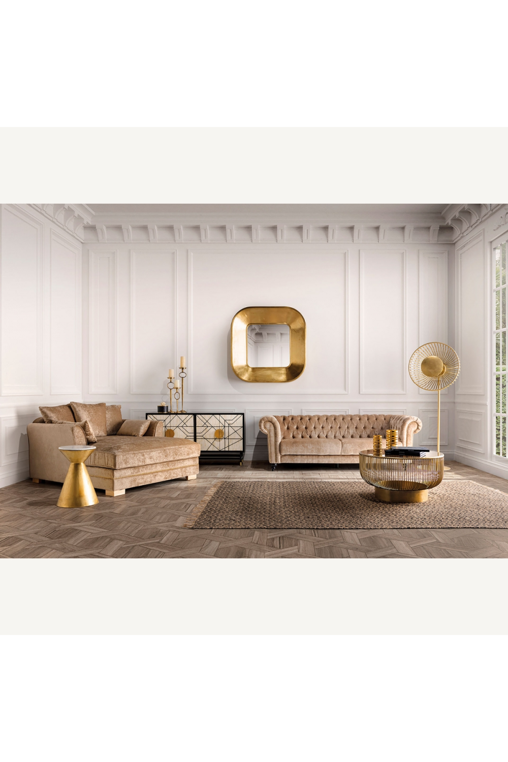 Gold Circular Floor Lamp | Vical Home Zug | Oroa.com