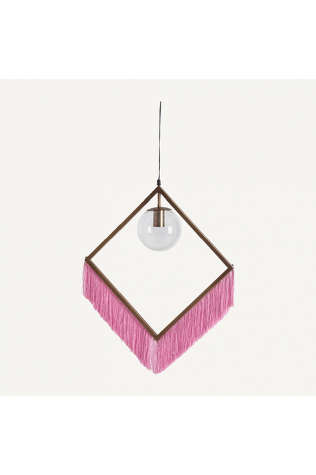 Pink Fringed Pendant Lamp | Vical Home Bulevard | Oroatrade.com
