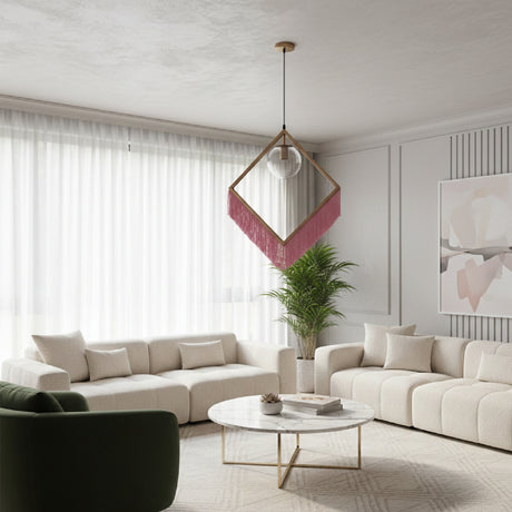 Pink Fringed Pendant Lamp | Vical Home Bulevard | Oroatrade.com