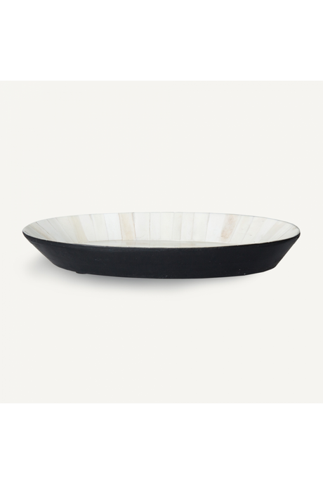 White Bone Oval Tray | Vical Home Zonza | Oroa.com
