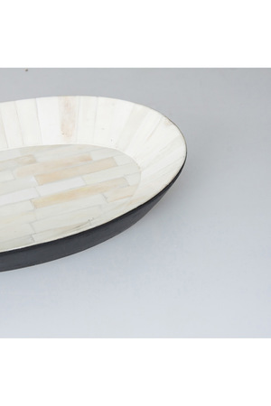 White Bone Oval Tray | Vical Home Zonza | Oroa.com