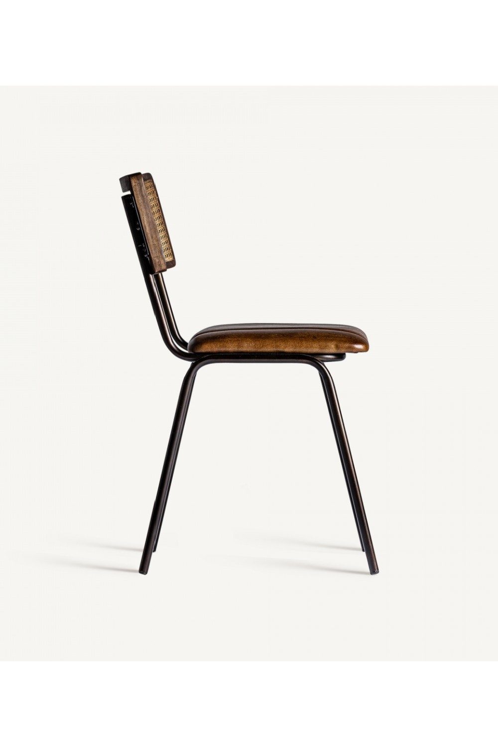 Brown Leather Seat Dining Chair | Vical Home Almstock | Oroa.com
