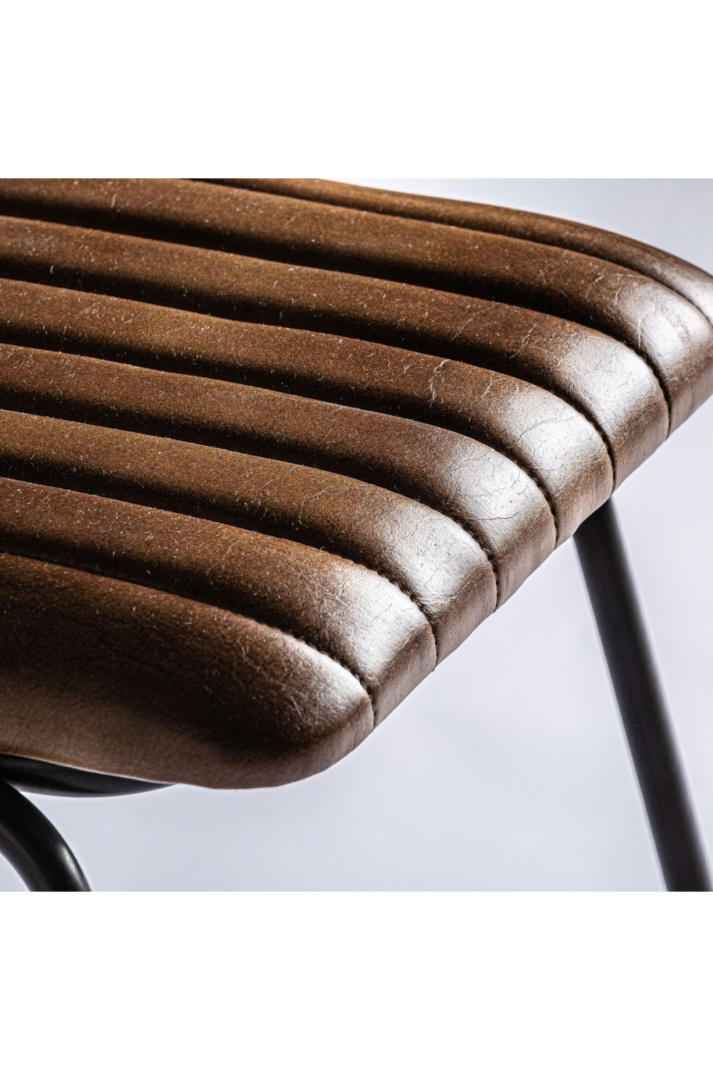 Brown Leather Seat Accent Chair | Vical Home Almstock | Oroa.com