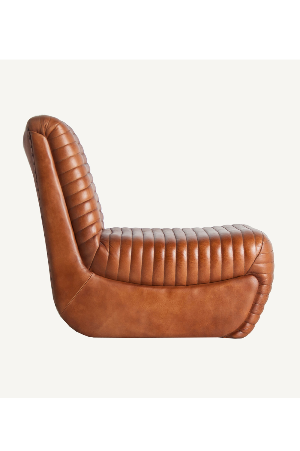 Brown Leather Chanelled Accent | Vical Home Almstock | Oroa.com