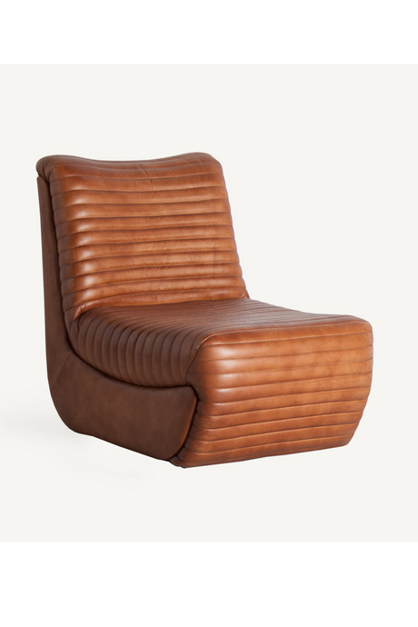 Brown Leather Chanelled Accent | Vical Home Almstock | Oroa.com
