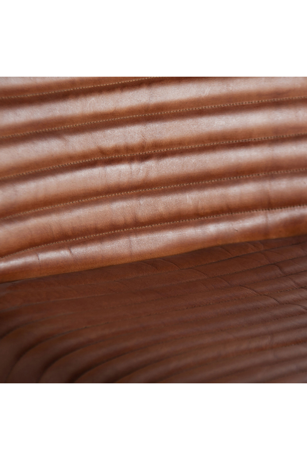 Brown Leather Chanelled Armchair | Vical Home Almstock | Oroa.com