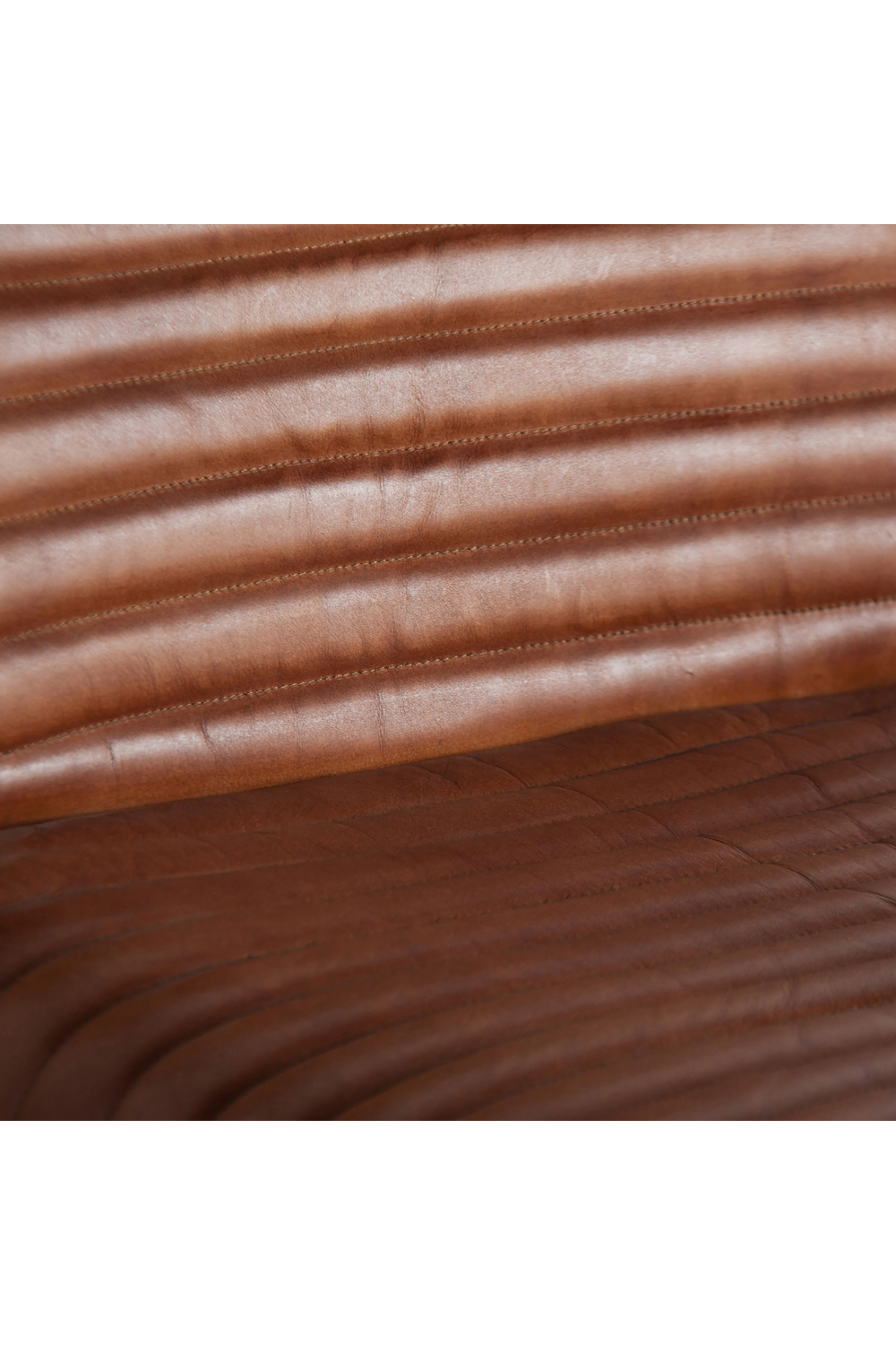Brown Leather Chanelled Accent | Vical Home Almstock | Oroa.com