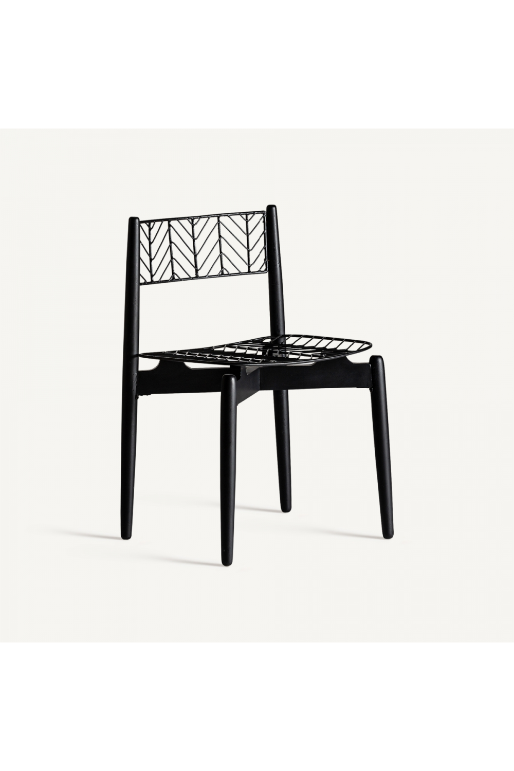 Black Metal Accent Chair | Vical Home Plisse | Oroa.com