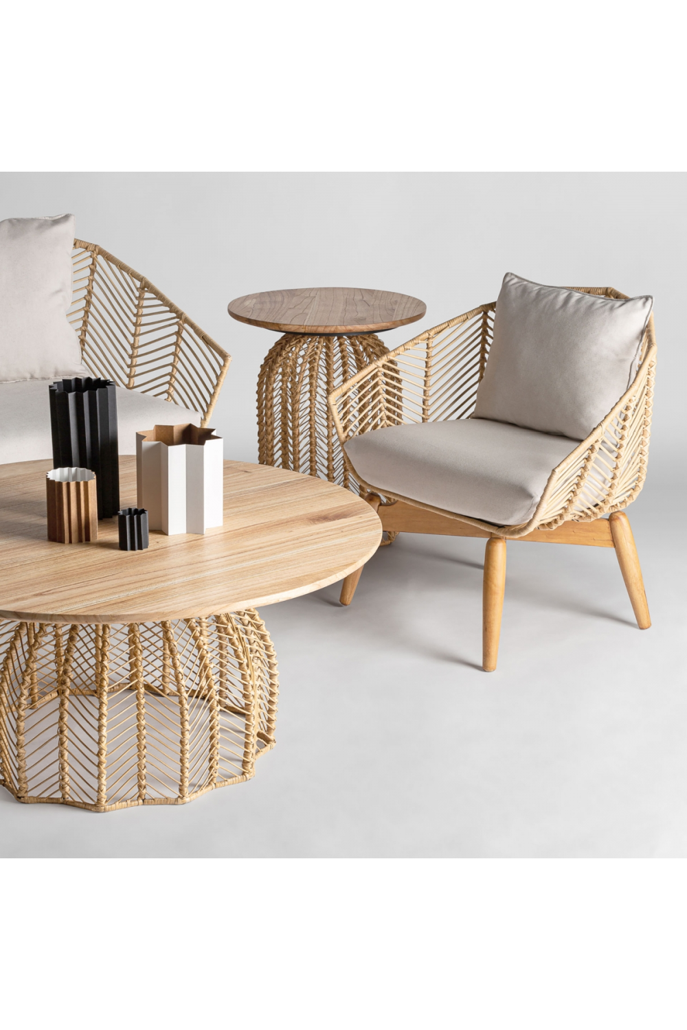 Rattan Pleated Sofa | Vical Home Plissé | Oroa.com