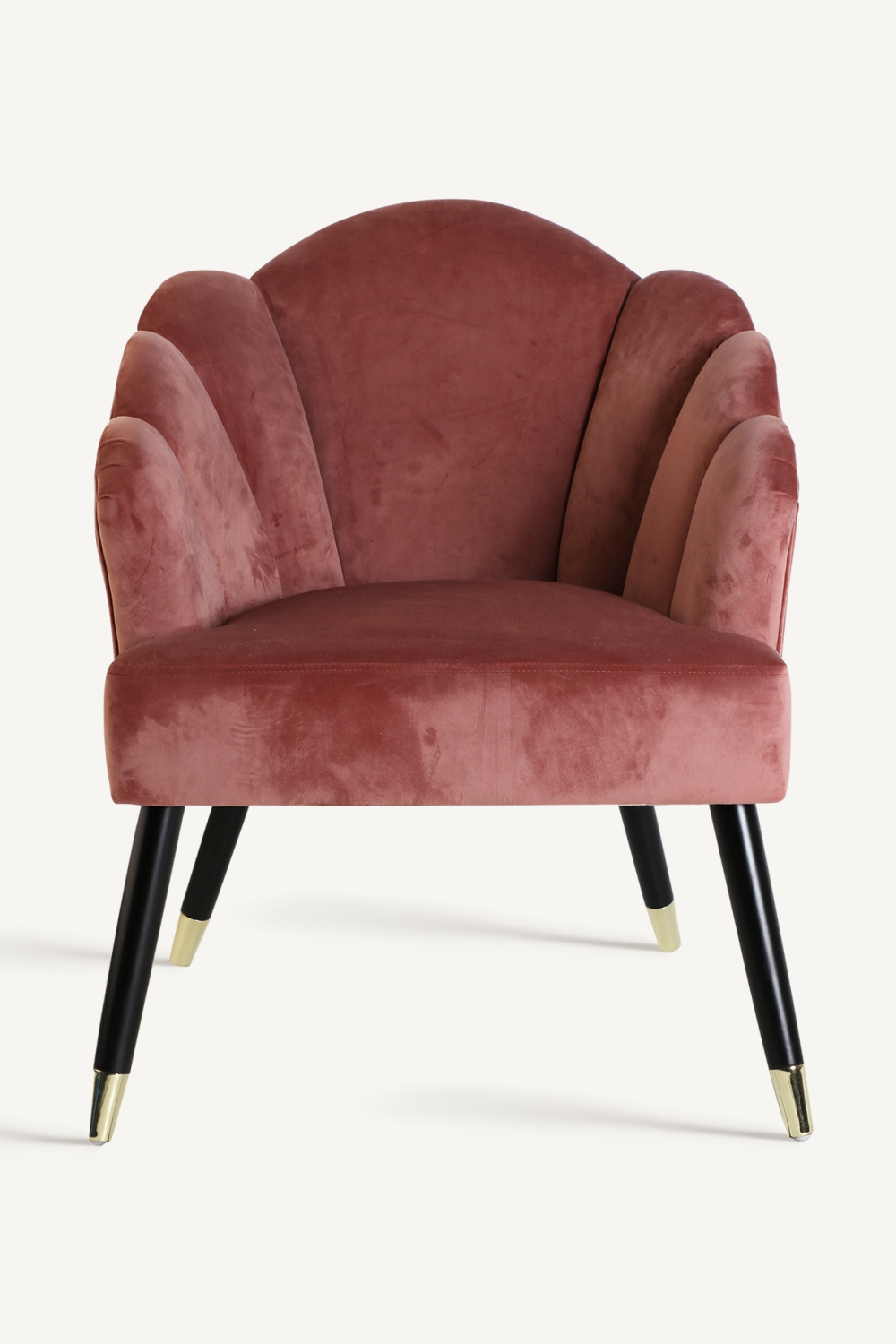 Pink Velvet Scalloped Armchair | Vical Home Setti | Oroa.com