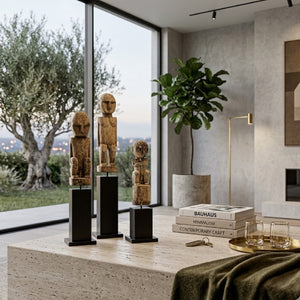   Rustic Wood Statue Decorative Figure | Oroa.com