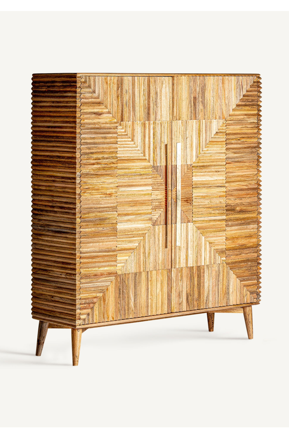 Fluted Wood Modern Cabinet | Vical Home Plisse | Oroa.com