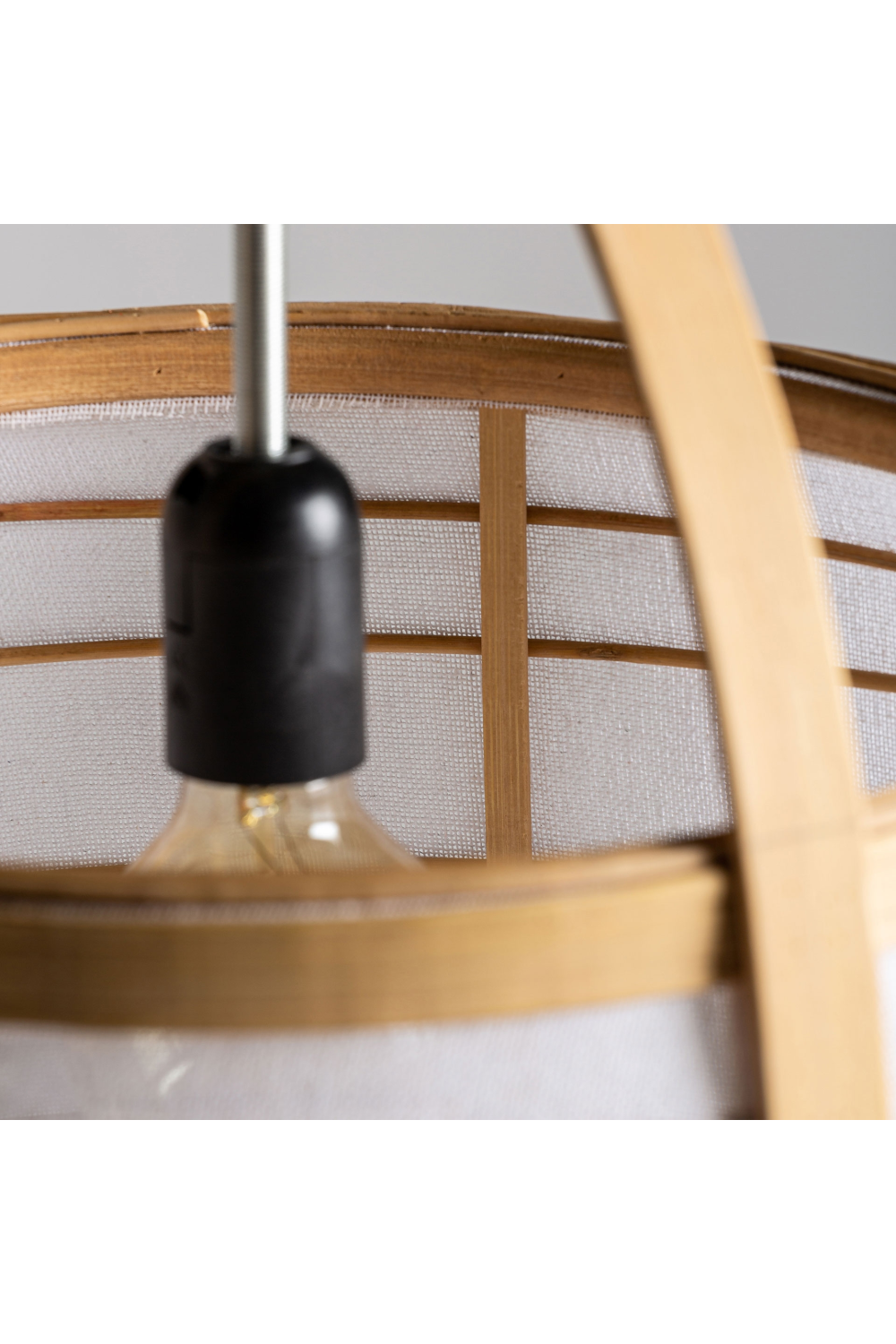 White Linen Hanging Lamp | Vical Home | Oroa.com