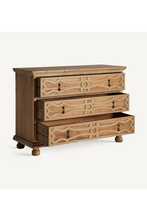 Carved Wooden Chest of Drawers | Vical Home Rumford | Oroa.com