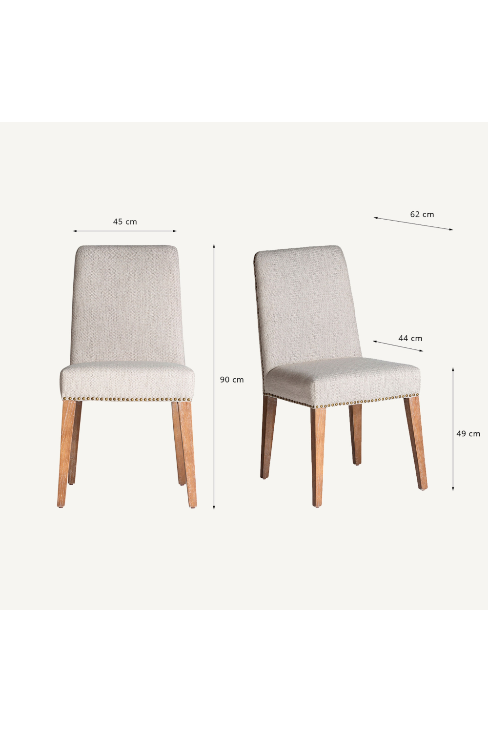 Gray Padded Tall Accent Chair | Vical Home Berney | Oroa.com