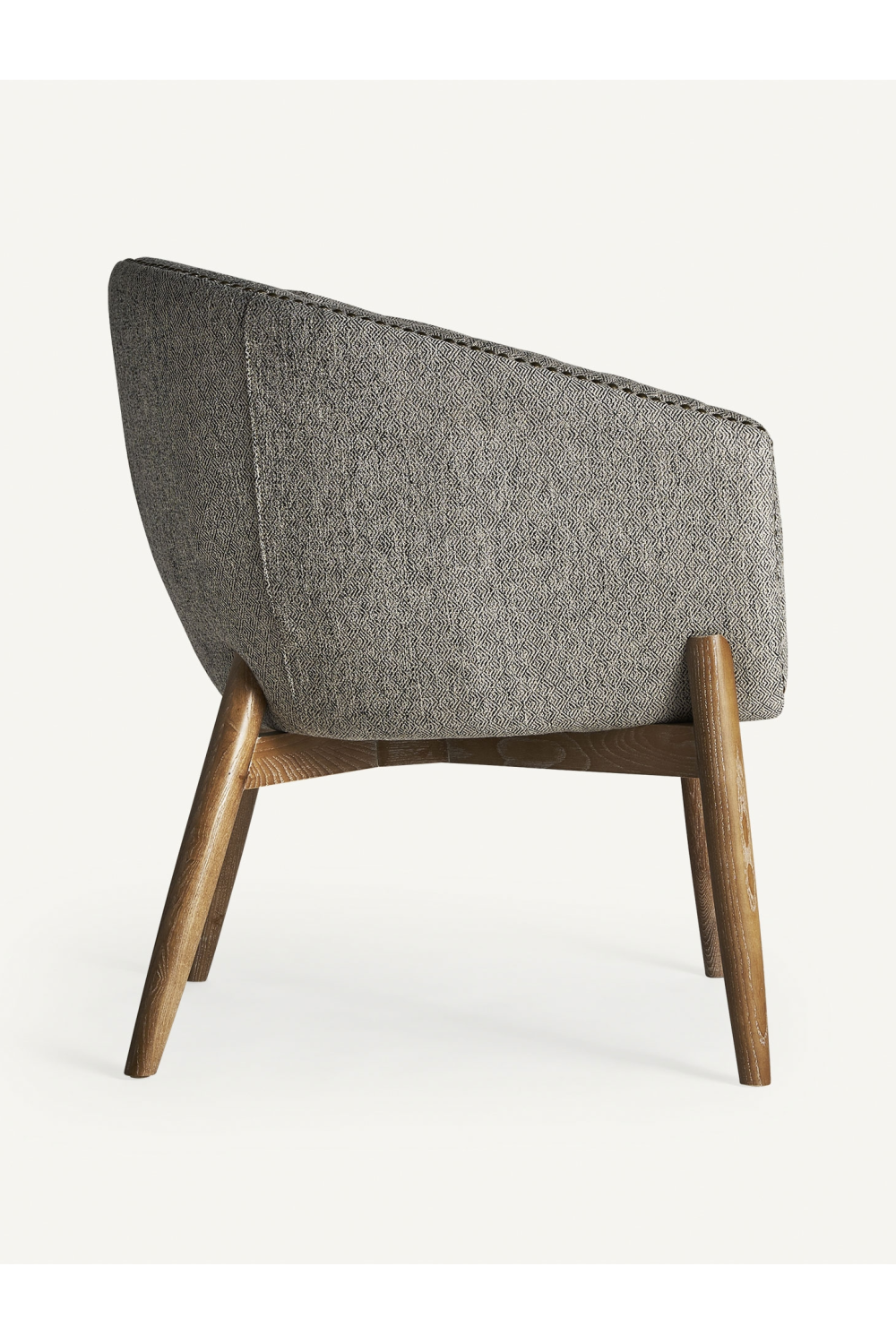Gray Studded Barrel Armchair | Vical Home Neive | Oroa.com