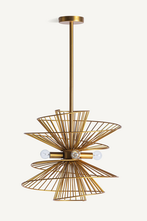 Gold Spiral Hanging Lamp M | Vical Home Stowe | Oroa.com