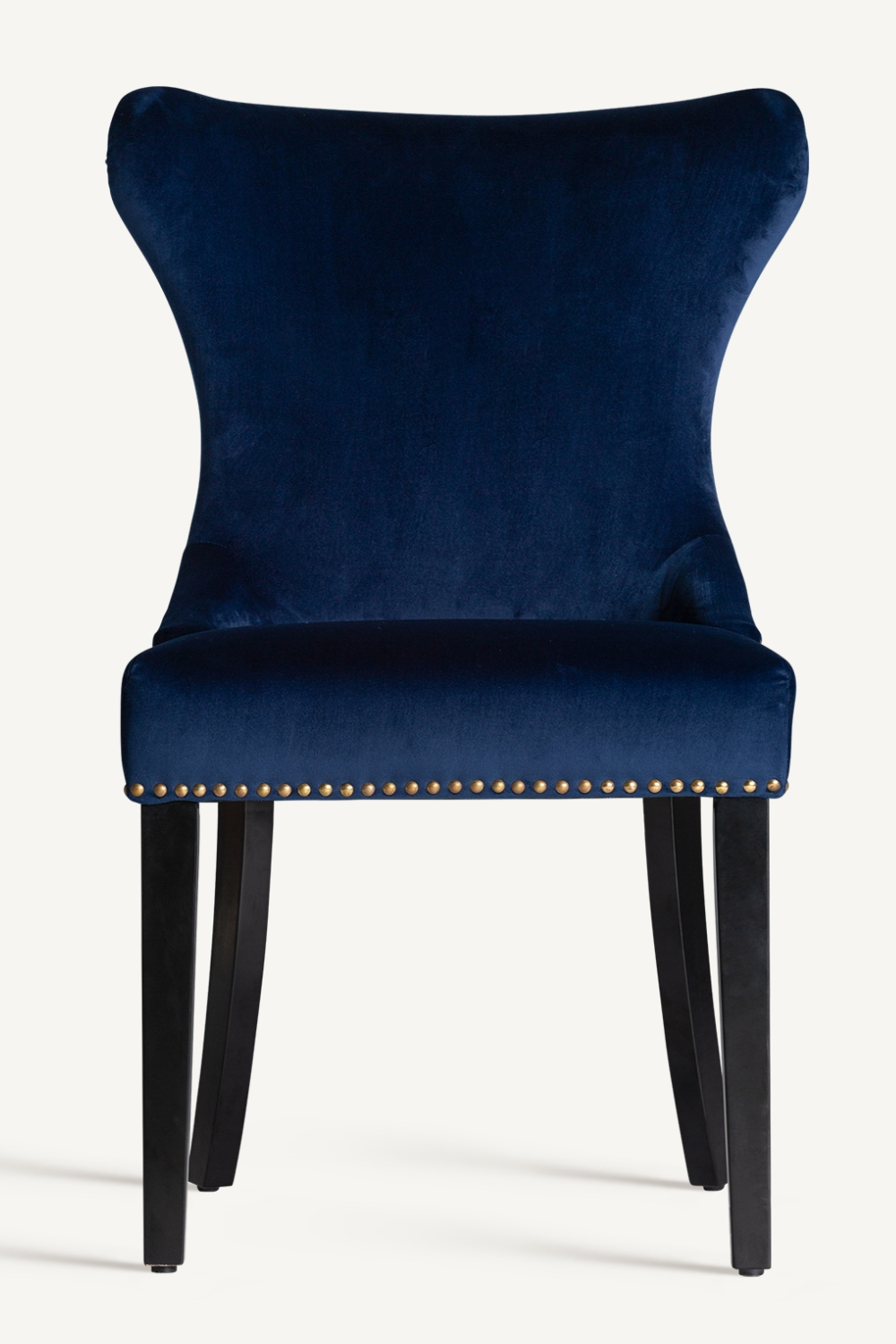 Blue Velvet Studded Accent Chair | Vical Home Isella | Oroa.com