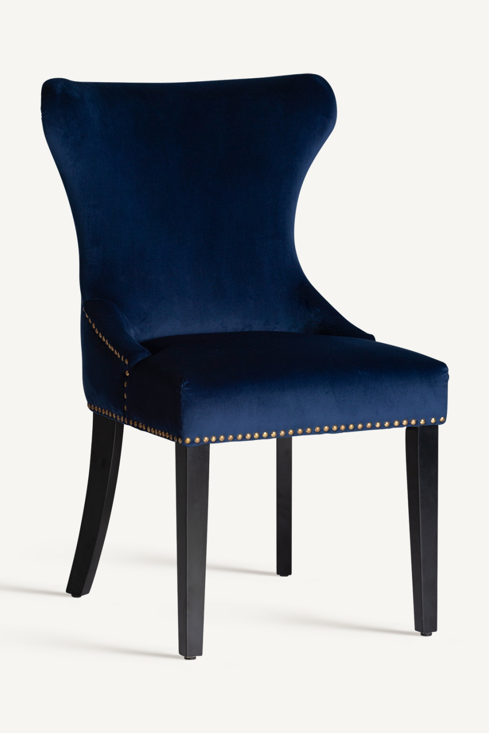 Blue Velvet Studded Accent Chair | Vical Home Isella | Oroa.com