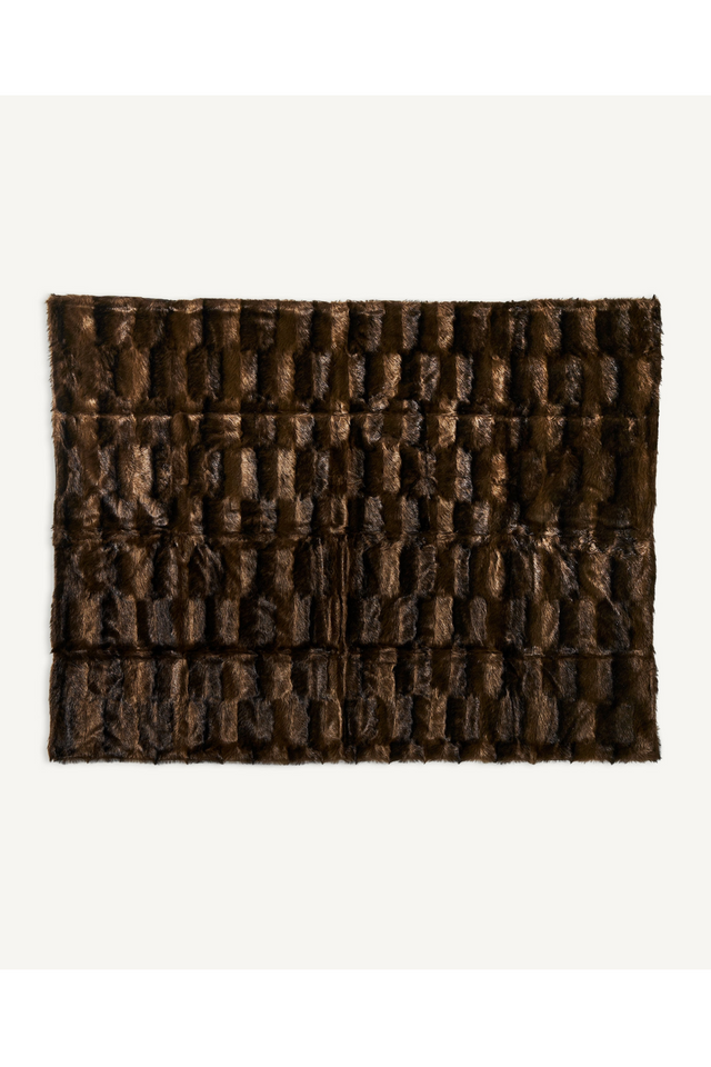 Brown Microfiber Throw Blanket | Vical Home Bison | Oroa.com