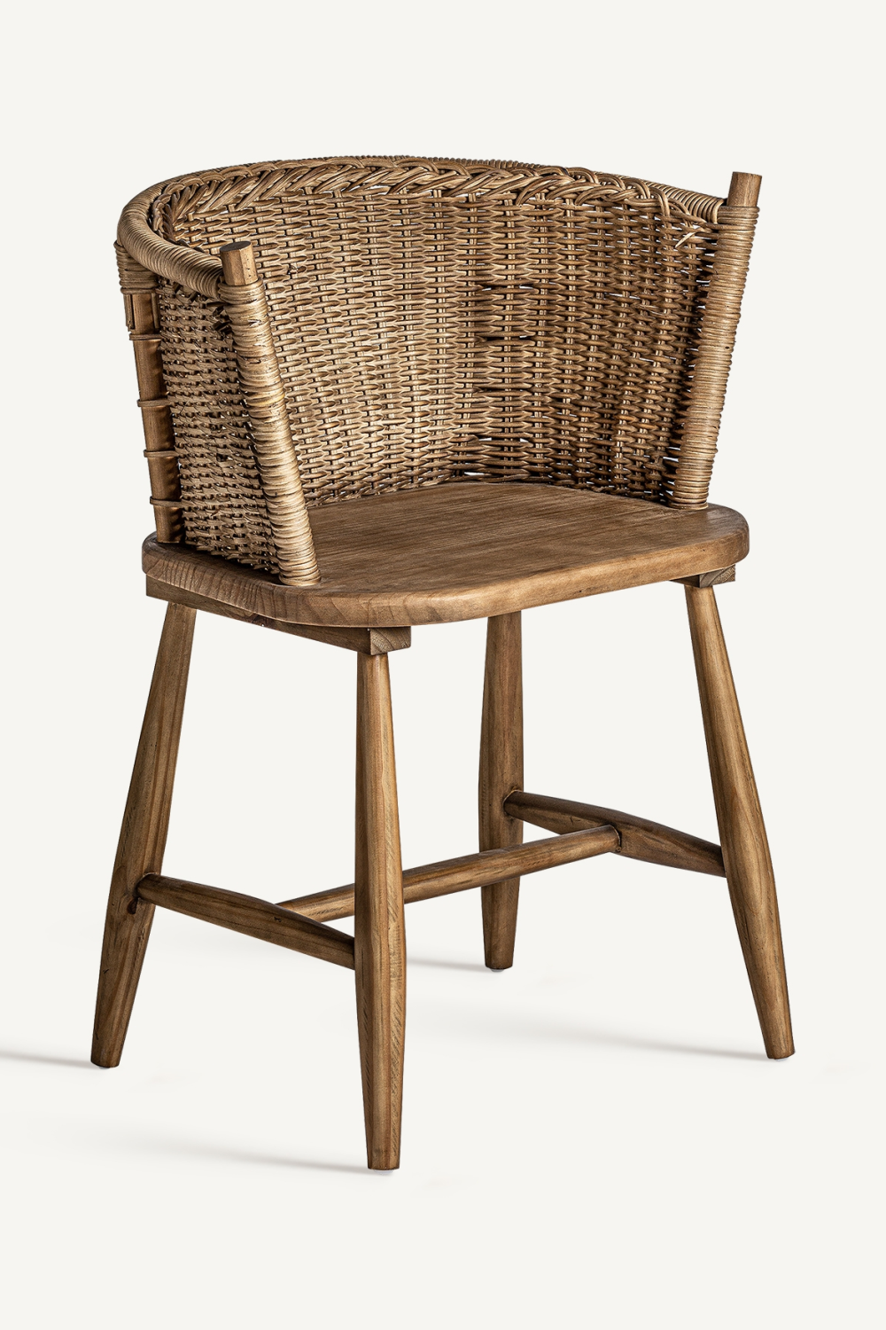 Fir Wood Curved Accent Chair | Vical Home Quenza | Oroa.com