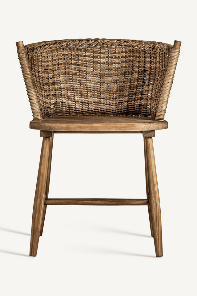Fir Wood Curved Accent Chair | Vical Home Quenza | Oroa.com