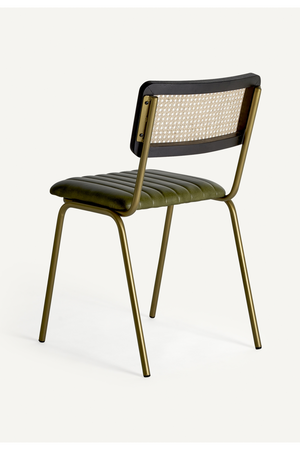 Green Leather Seat Dining Chair | Vical Home Almstock | Oroa.com