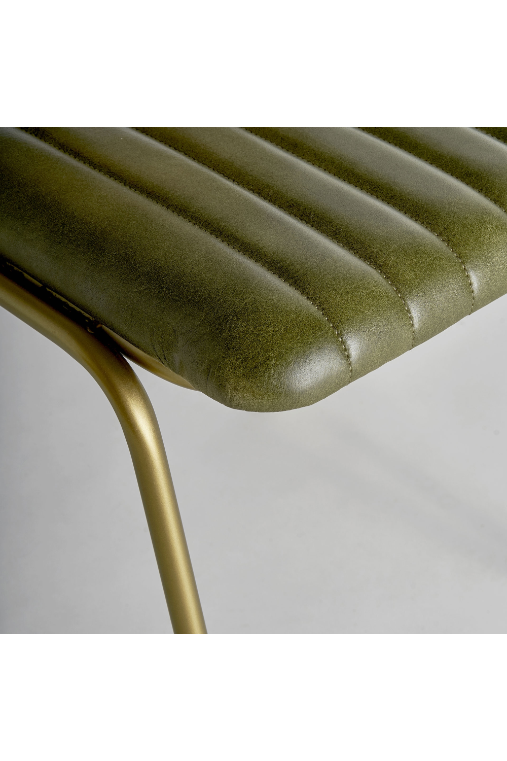 Green Leather Seat Dining Chair | Vical Home Almstock | Oroa.com