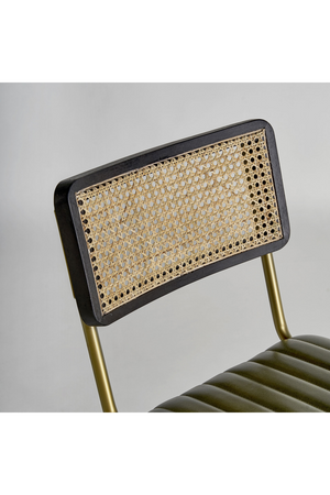 Green Leather Seat Dining Chair | Vical Home Almstock | Oroa.com