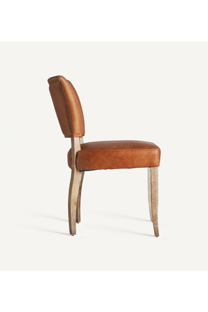 Brown Leather Dining Chair (2) | Vical Home Tolla | Oroa.com