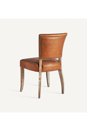 Brown Leather Dining Chair (2) | Vical Home Tolla | Oroa.com