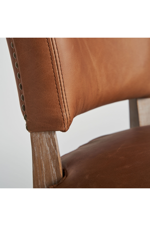 Brown Leather Dining Chair (2) | Vical Home Tolla | Oroa.com