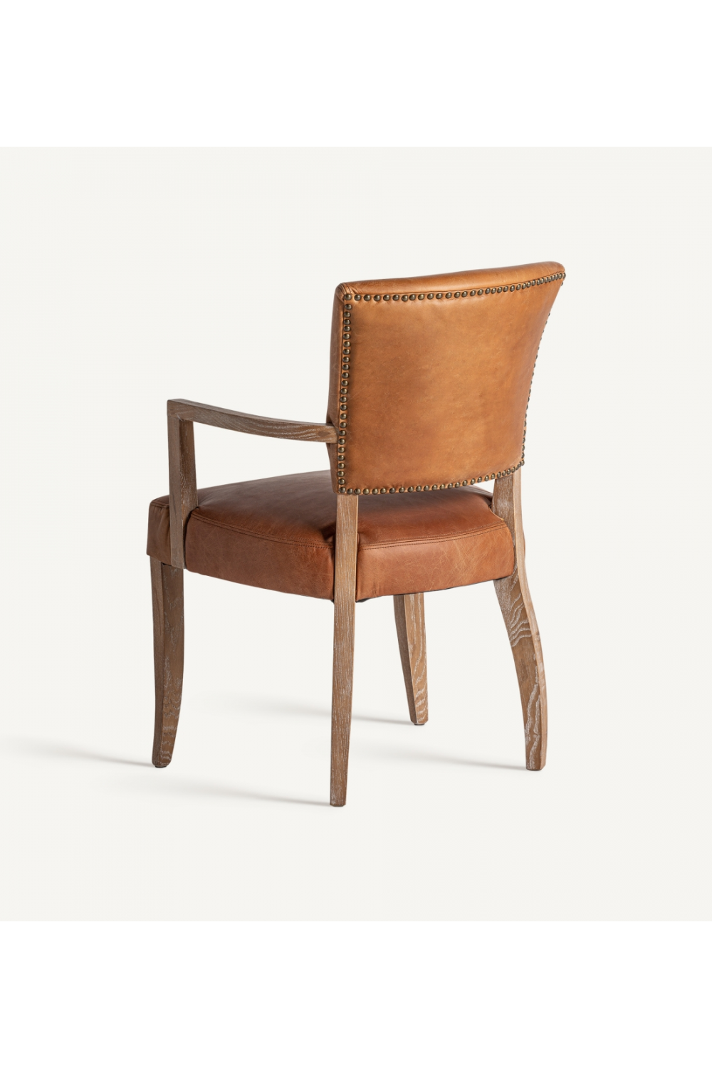 Brown Leather Accent Armchair | Vical Home Tolla | Oroa.com