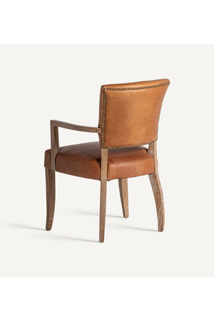 Brown Leather Accent Armchair | Vical Home Tolla | Oroa.com