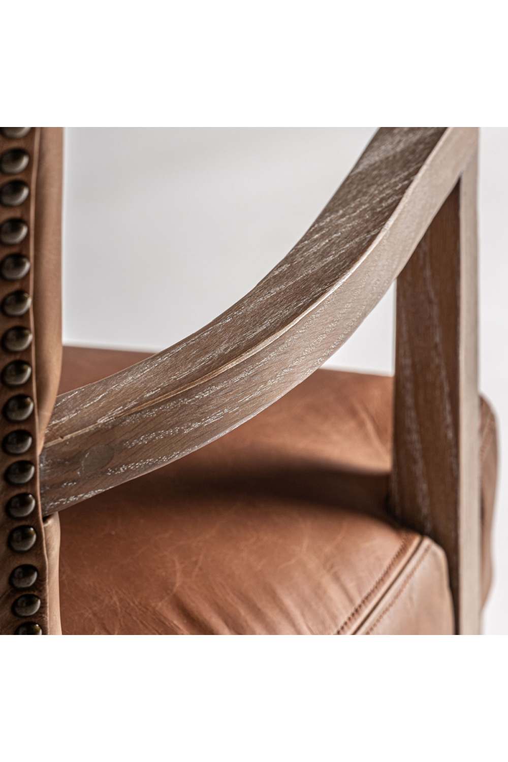 Brown Leather Accent Armchair | Vical Home Tolla | Oroa.com