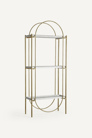 Golden Iron Marble Bookshelf | Vical Home Dieuze | Oroa.com