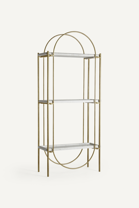 Golden Iron Marble Bookshelf | Vical Home Dieuze | Oroa.com