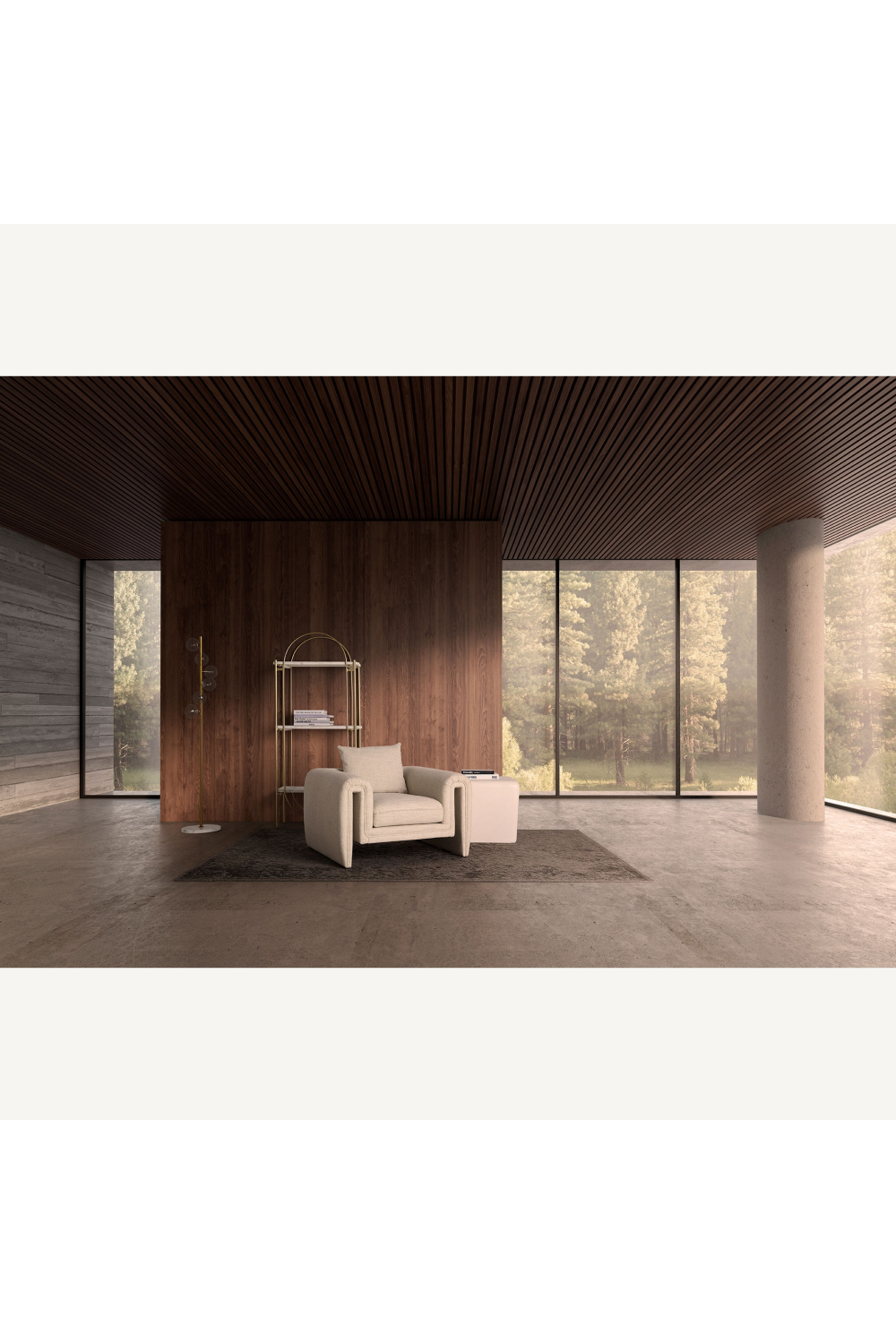 Golden Iron Marble Bookshelf | Vical Home Dieuze | Oroa.com