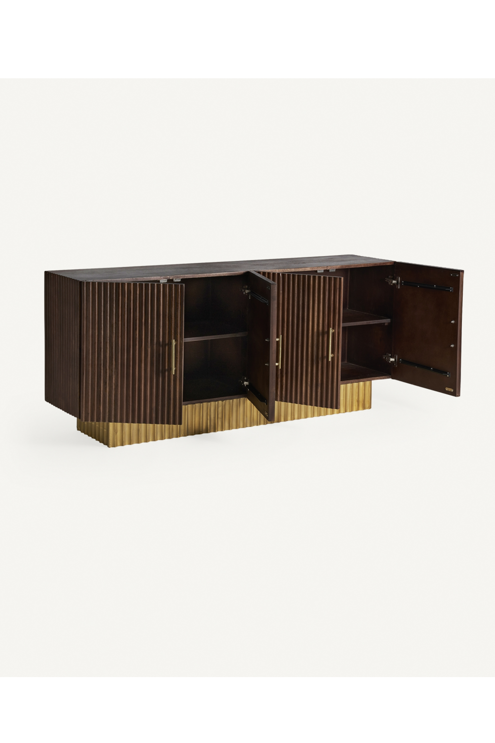 Brown Wooden Fluted Sideboard | Vical Home Mesia | Oroa.com