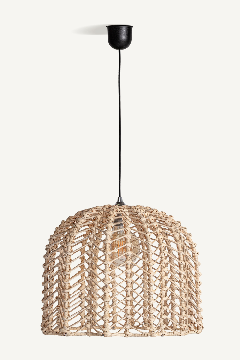 Braided Rattan Dome Hanging Lamp | Vical Home Plisse | Oroa.com