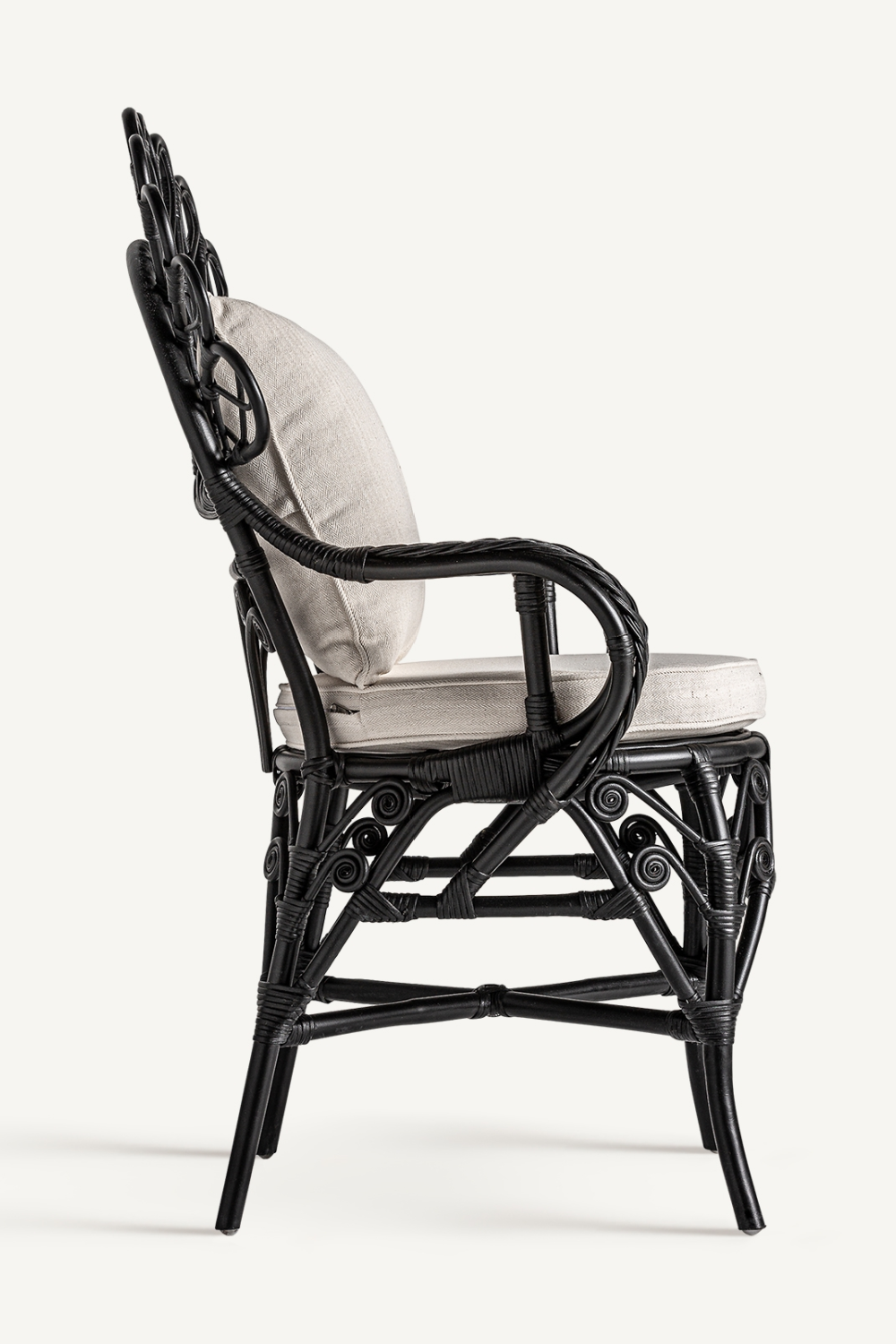 Black Rattan Statement Armchair | Vical Home Nulvi | Oroa.com