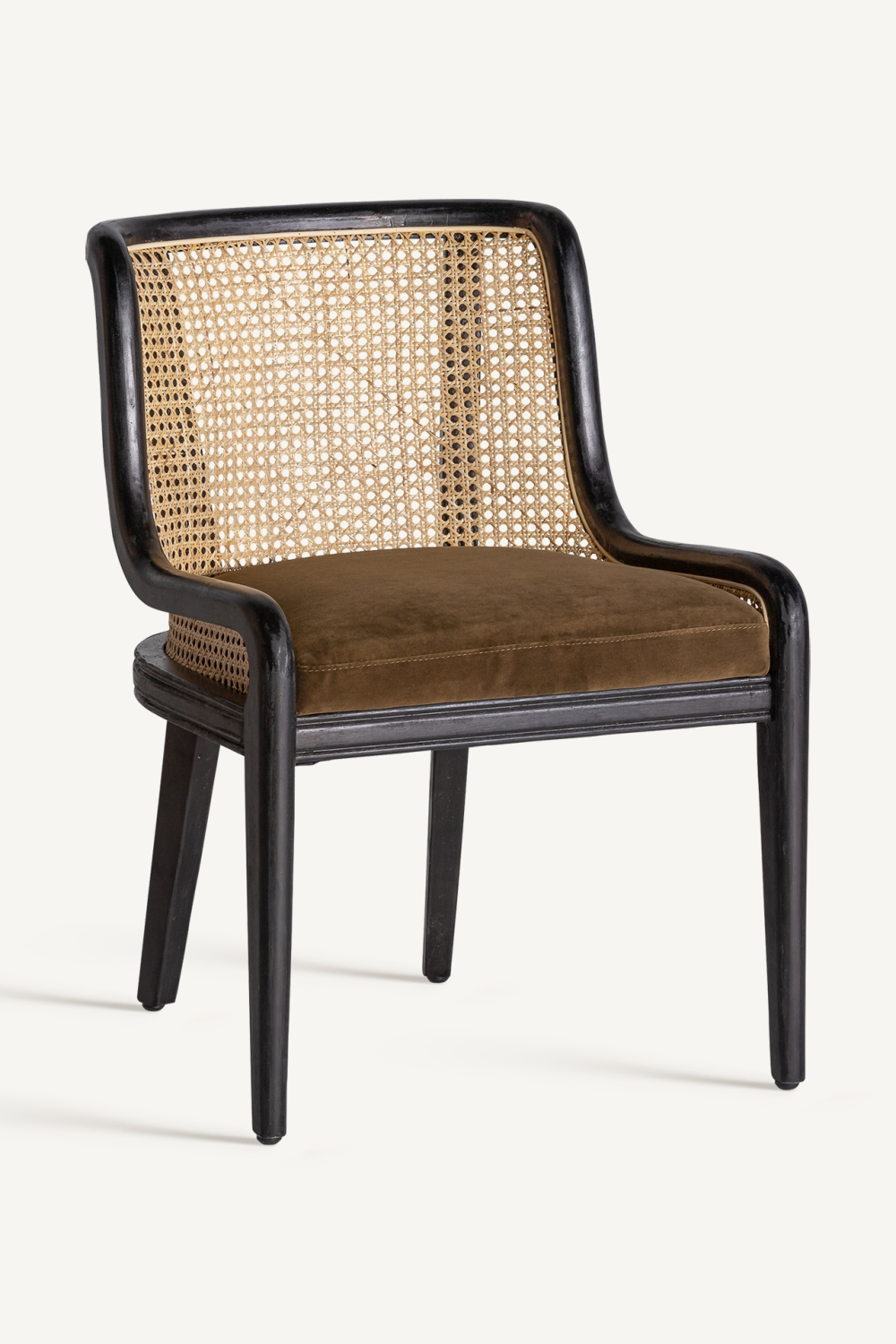 Velvet Seat Rattan Accent Chair | Vical Home Velburg | Oroa.com